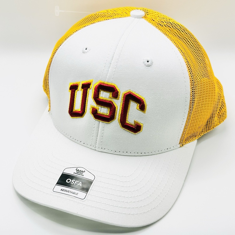 USC‎ Trojans Fan Favorite Team Logo 2-Tone Trucker Hat Cap Snapback Adjustable